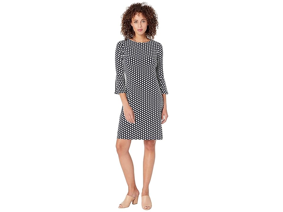 

Tommy Hilfiger Duo Dot Dress (Sky Captain/Ivory) Women's Dress, Gray