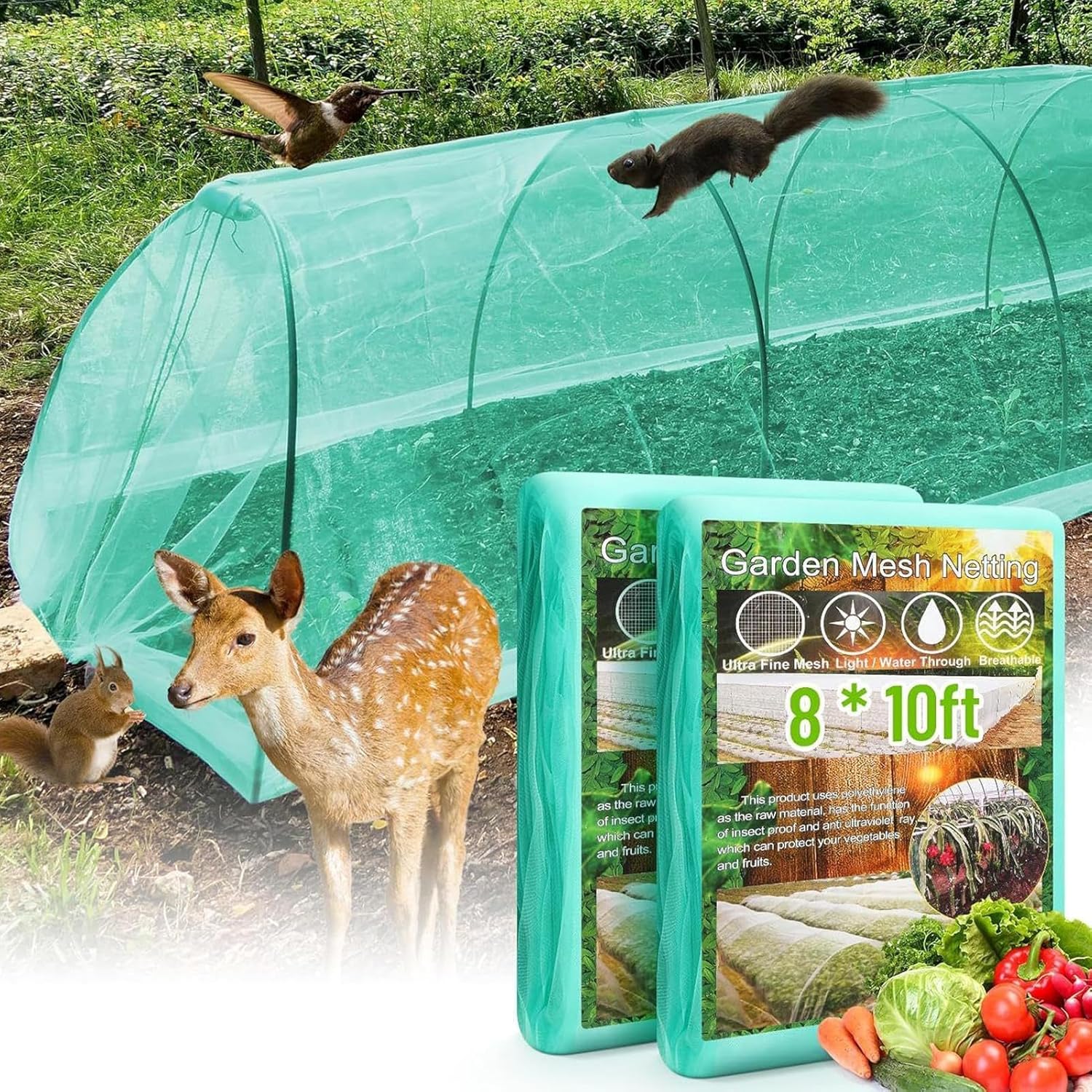 Plant Netting | Transparent Reusable Protection Cover | Garden Plant Netting - for Gardeners Family Friends Beginner Vegetable Flower Outdoor Indoor