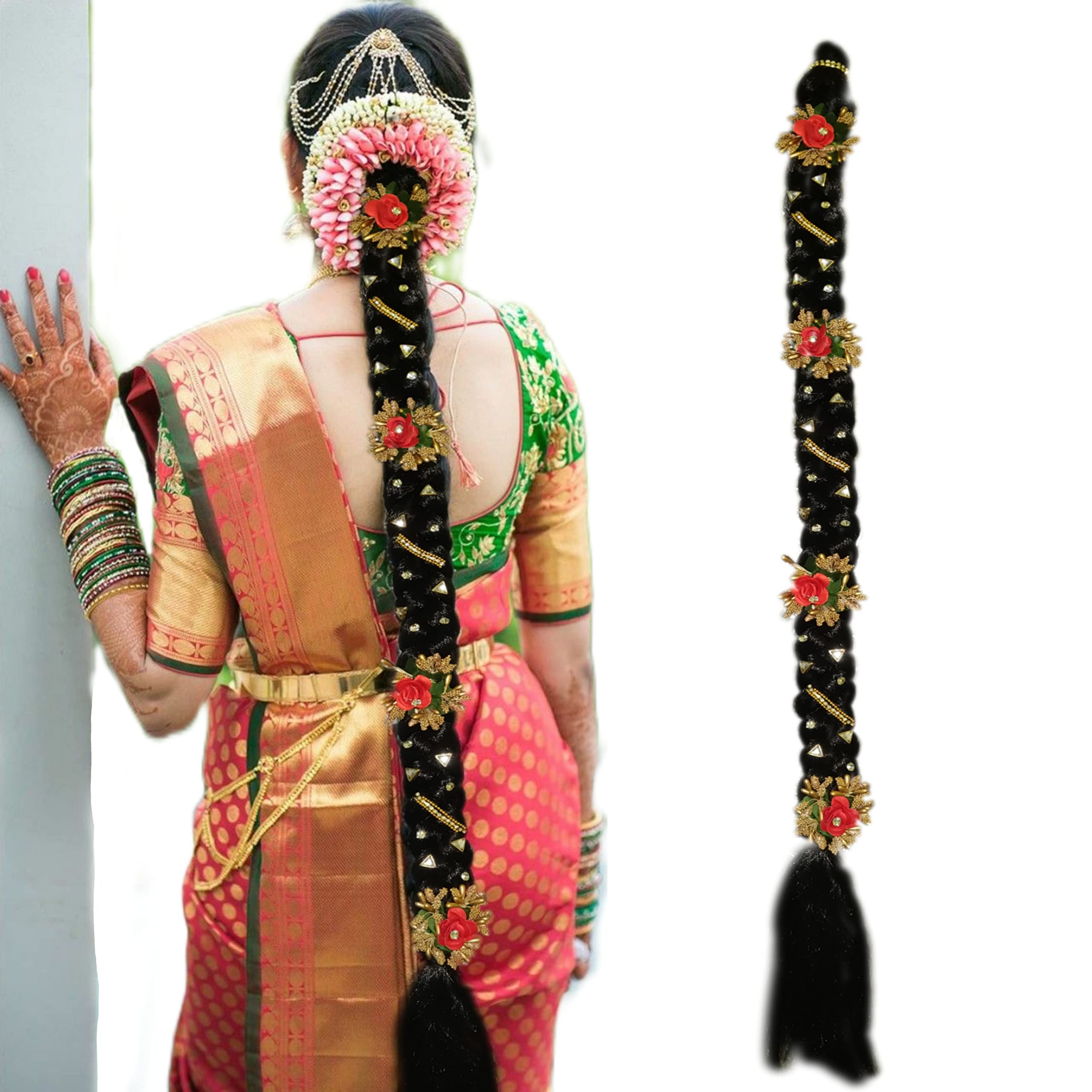 Savaram & Kunjalam Kemp Ready Jada Set For Women Hair Accessory Set, Black (B09STVGS49) Amazon Price History, Amazon Price Tracker