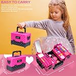 Kit de maquillage - 52 PCS Maquillage sécuritaire et lavable pour les enfants pour fille, Kit de maquillage pour les jeunes filles réelles avec étui cosmétique, Jouets pour les filles 4-12 ans, Cadeaux d'anniversaire pour les jouets princesses