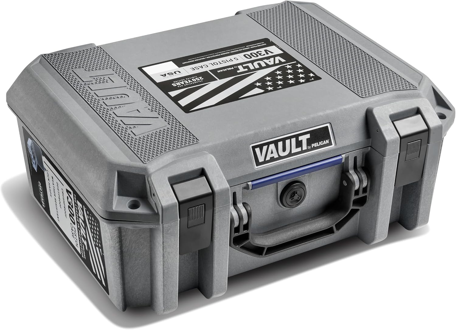 Pelican Vault Multi-Pistol Custom Cut Foam Case (From the Custom Case Center) V300 - 4 Or 5 Pistol Americana 250