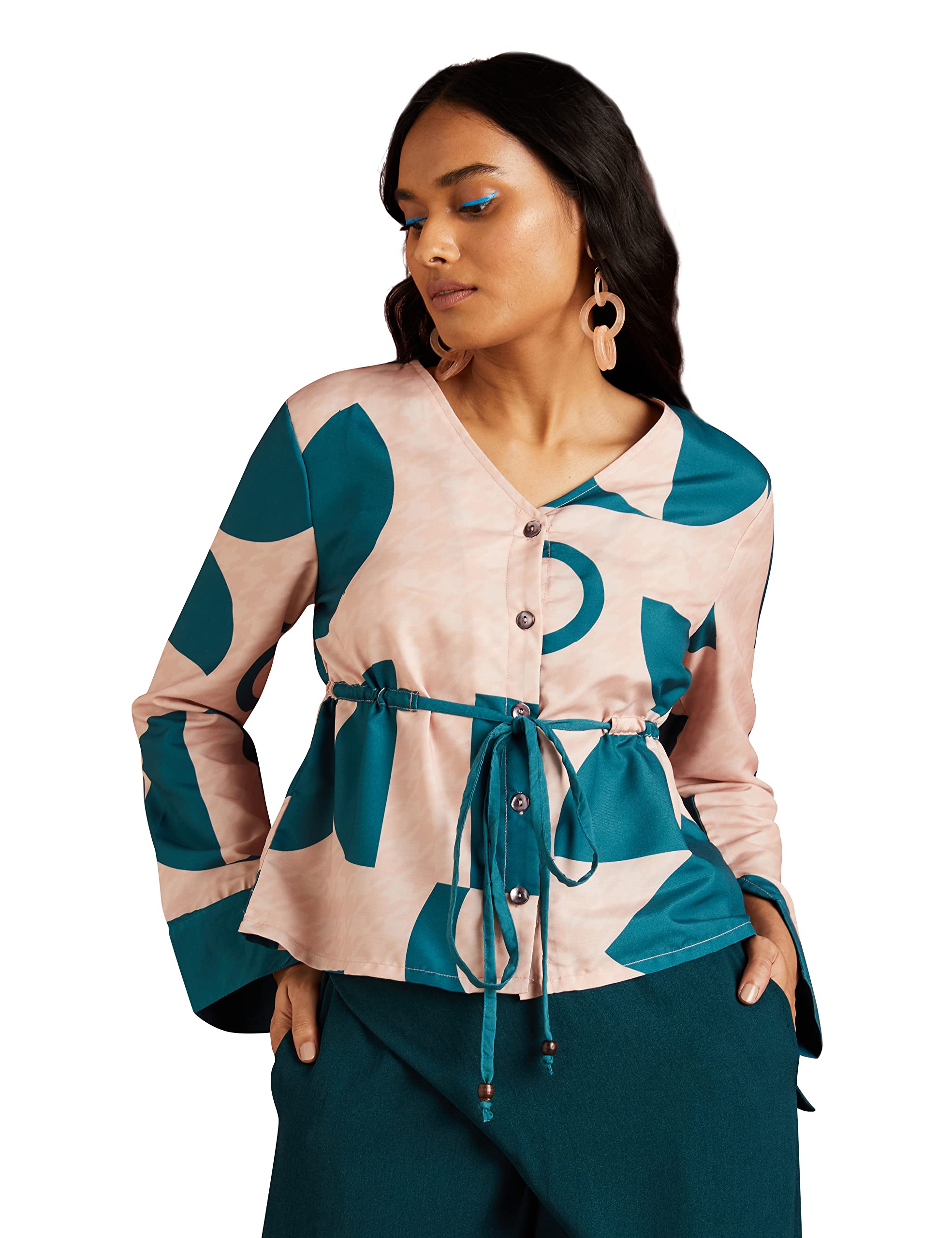 river by Narendra Kumar Premium Designer Women's Geometric Print Top-picture-21