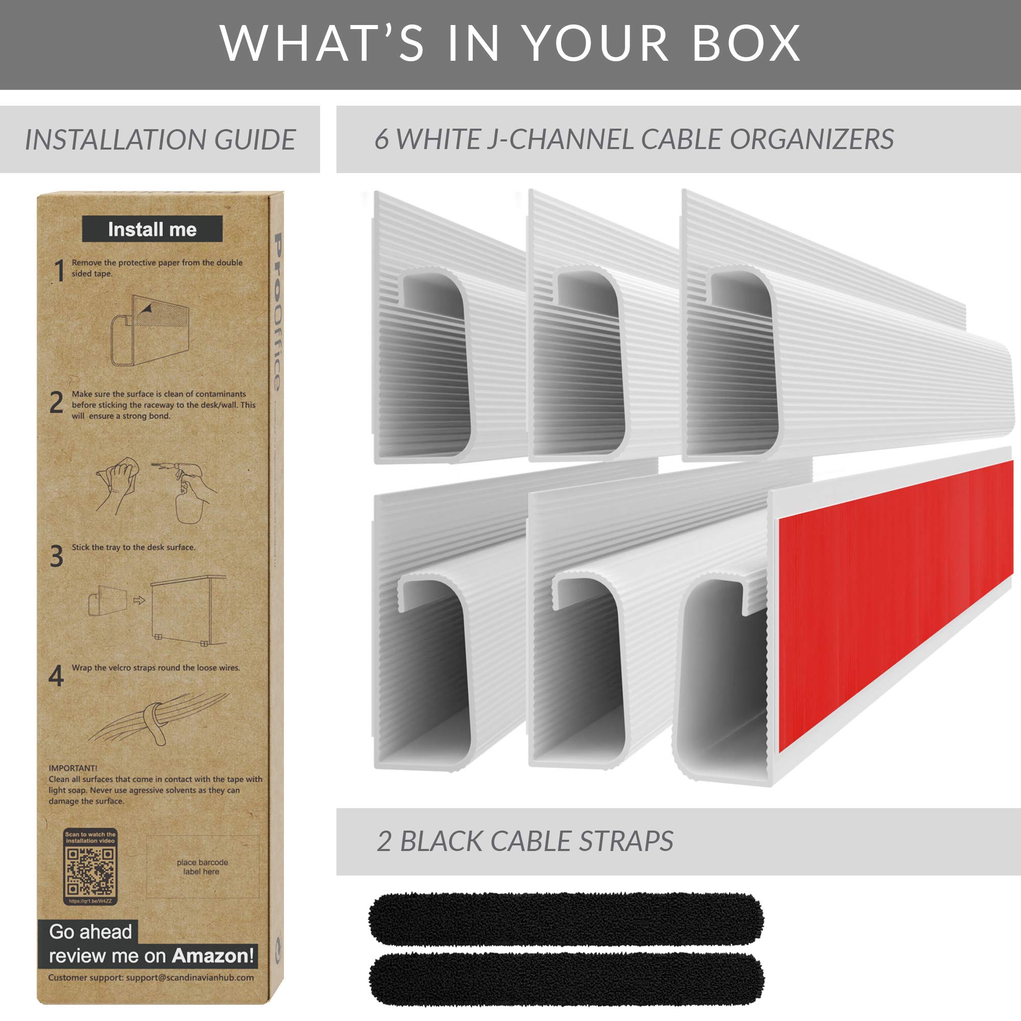 Buy J Channel Cable Raceways 96” White Raceway Cable Management