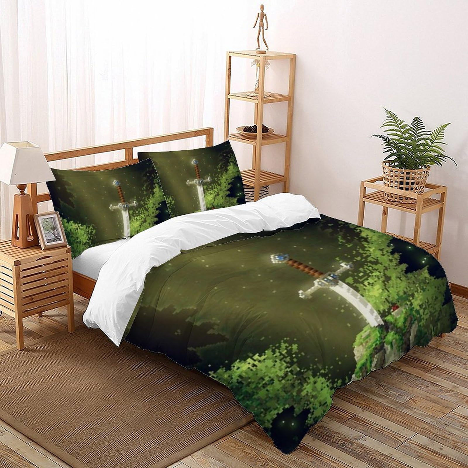 Housse de couette fille ancienne épée 200x200cm pour nuit paisible