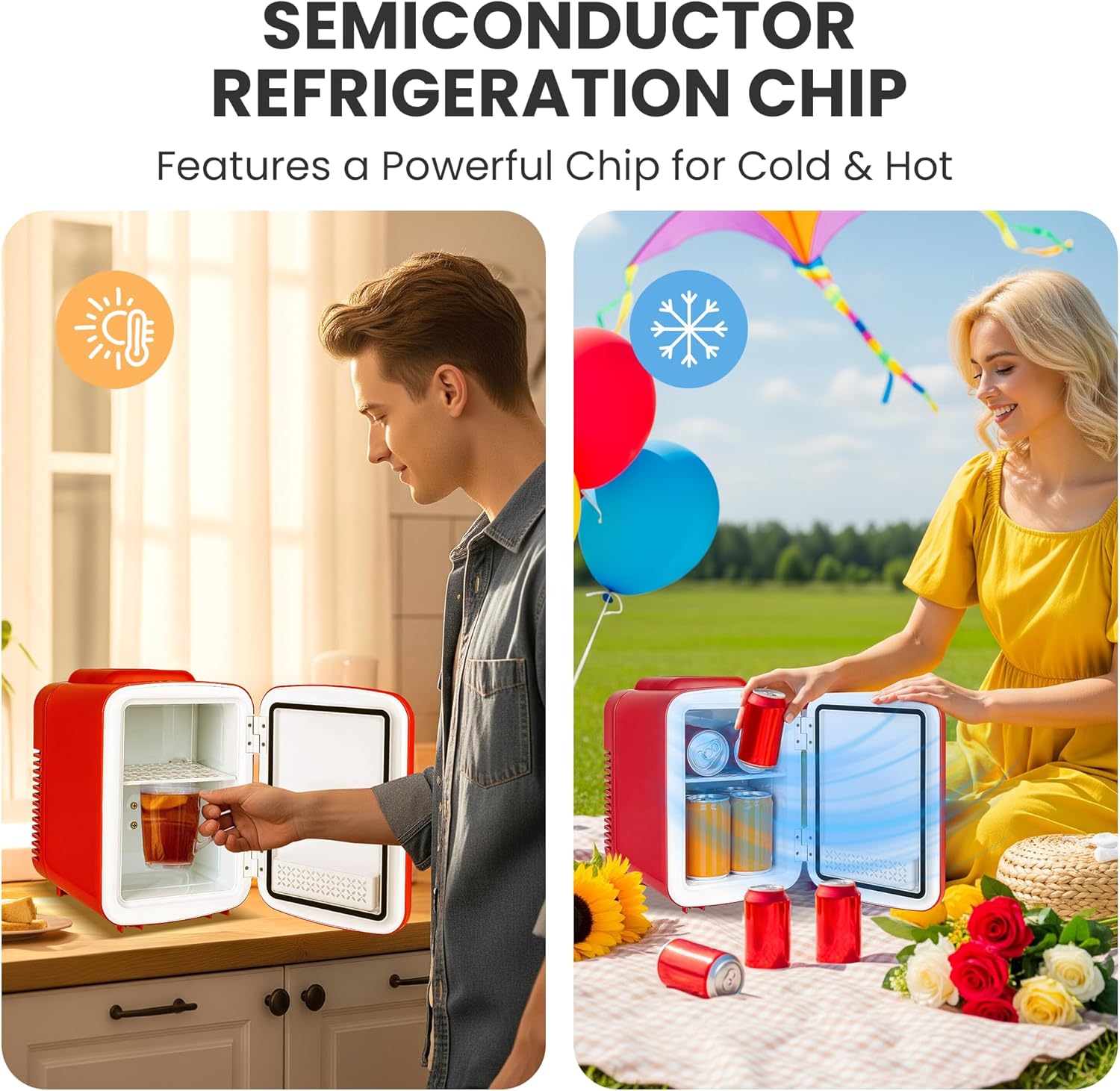 HealSmart Mini Fridge: Keep Your Drinks Hot or Cold Anywhere