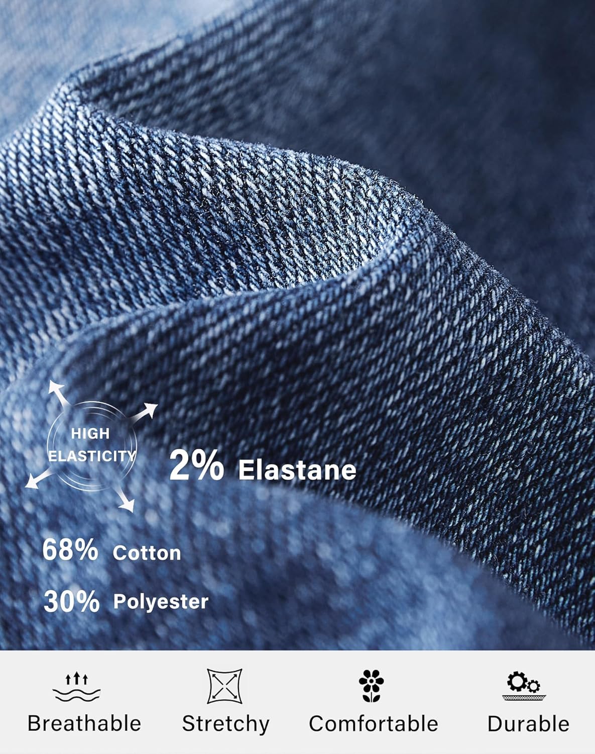 roswear Women's Casual Summer High Waisted Basic Jean Shorts Stretchy Denim Shorts - Image 5