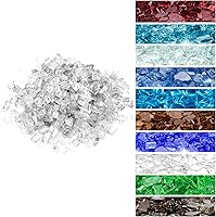 Vista 13 de Onlyfire Vidrio de fuego de 10 libras para hoguera de gas propano, rocas de vidrio de 1/2 pulgada de alto brillo para mesa de hoguera, azul