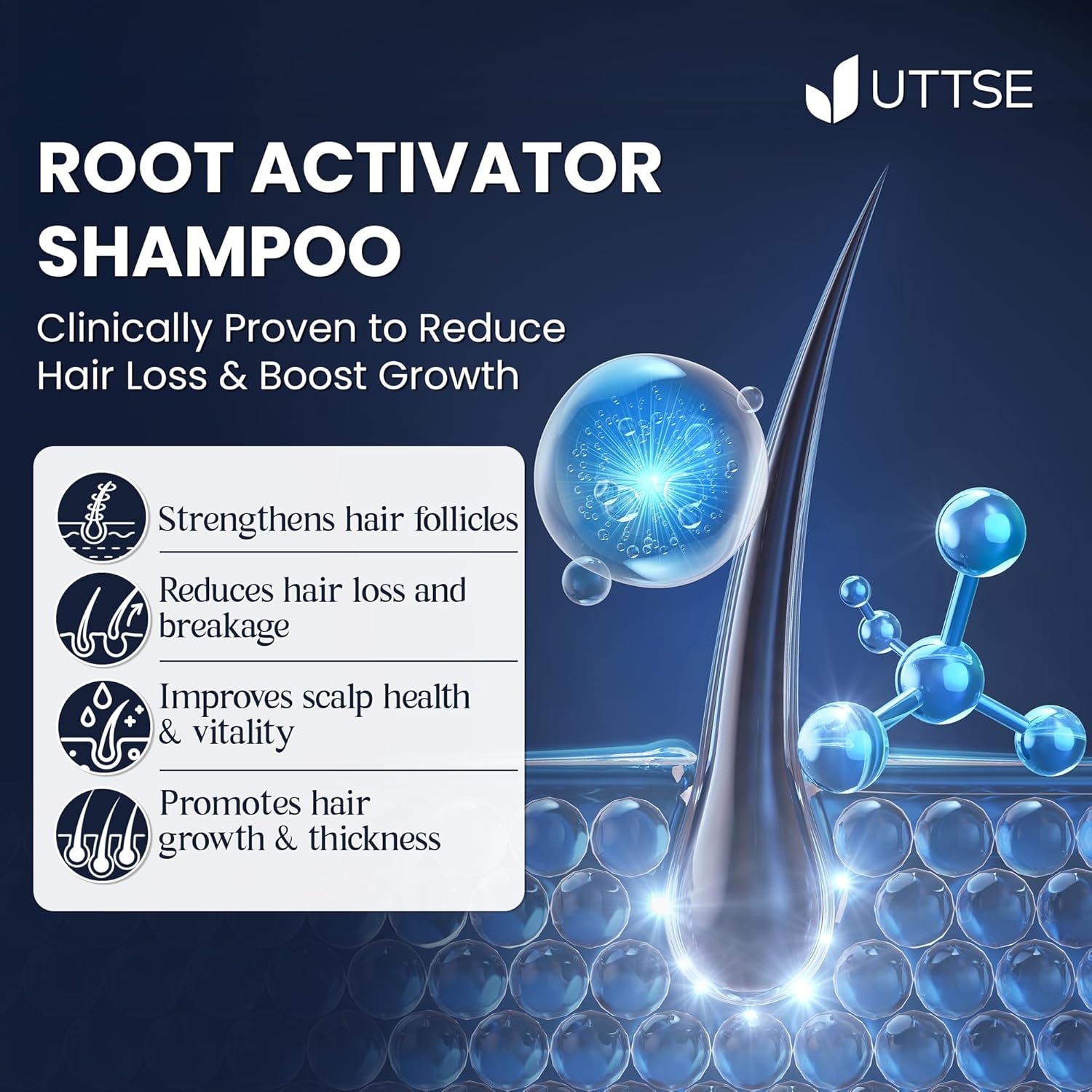 Root Activator Shampoo for Men: Hair Growth Shampoo for Hair Loss and Thinning Hair - 10.1 fl oz / 300 mL - Image 5