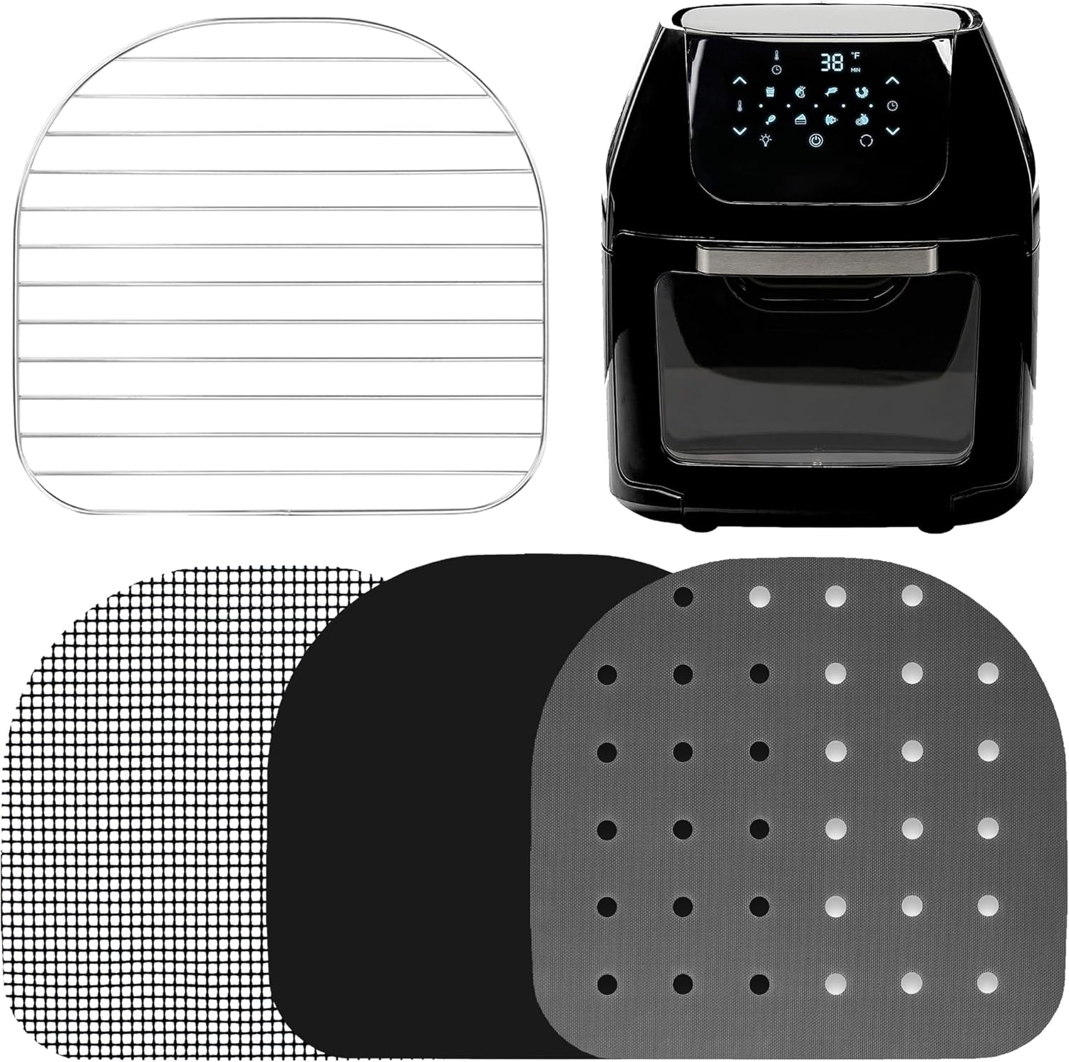 Air Fryer Dehydrator Rack Replacement for Chefman 6.3 Quart, Power XL Airfryer Pro