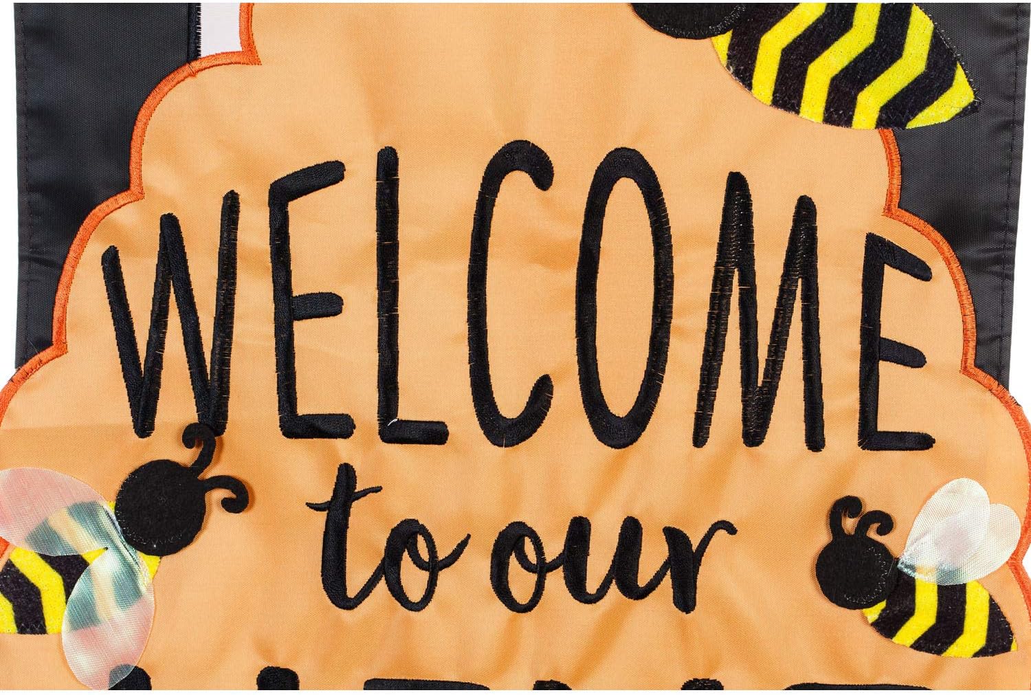 Evergreen Flag Welcome to Our Hive Garden Applique Flag - 12.5 x 18 Inches Outdoor Decor For Homes and Gardens