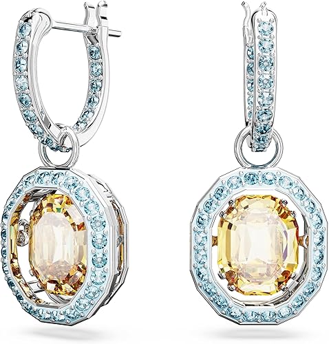 Swarovski Collar, pendientes y pulsera Chroma Colección de joyas de cristal, acabado rodio, acabado dorado cristal rosa, cristales transparentes