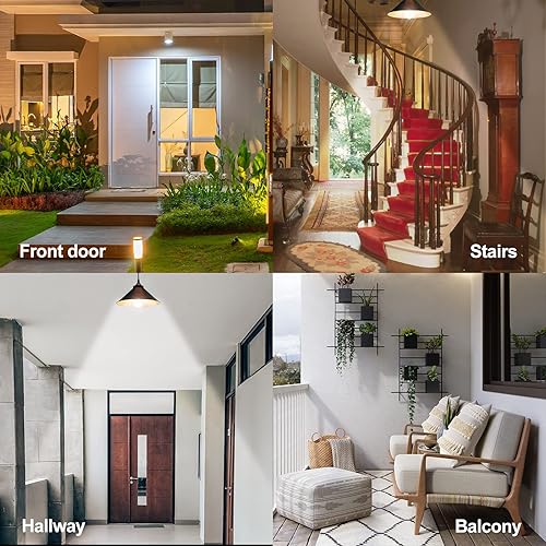 Miniatura 7 de GshionLyfe Bombillas con sensor de movimiento, de anochecer a amanecer, de 8 W, 800 lm (equivalente a 60 W), 5000 K blanco frío, A19 E26E27 UL,