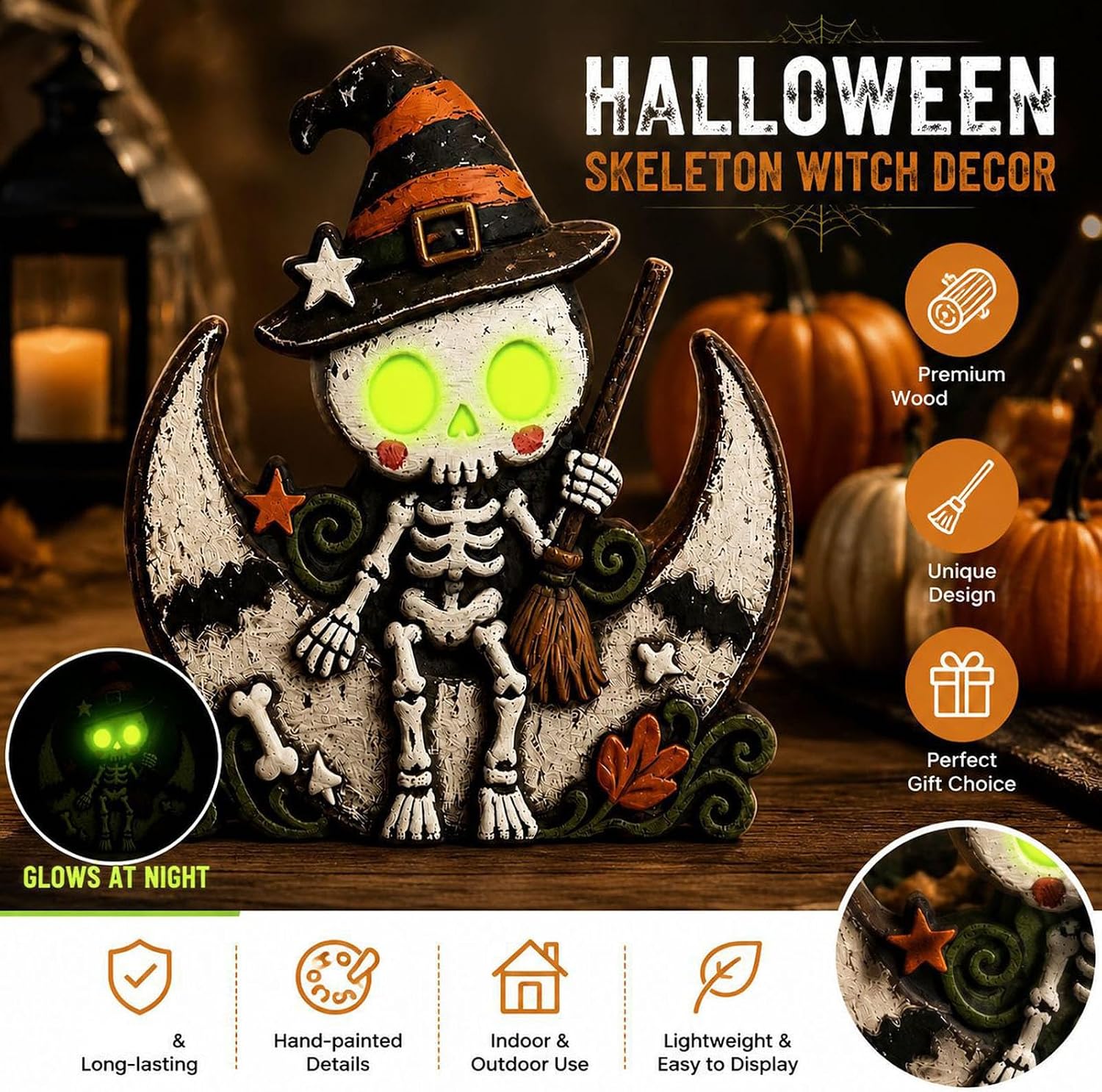 Detail Halloween Wooden Display Piece for Tiered Trays, E