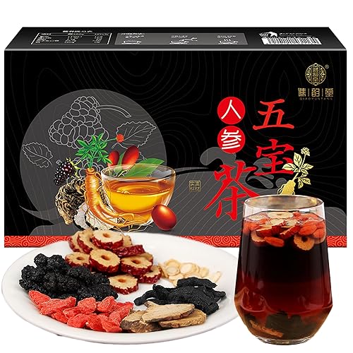 Wubao Tea - Té para hombre, té de marido, suplemento de té de riñón para hombre, té raíz ocho tesoro cinco, 17.64 oz (0.88 ozbolsa total 20 bolsas)