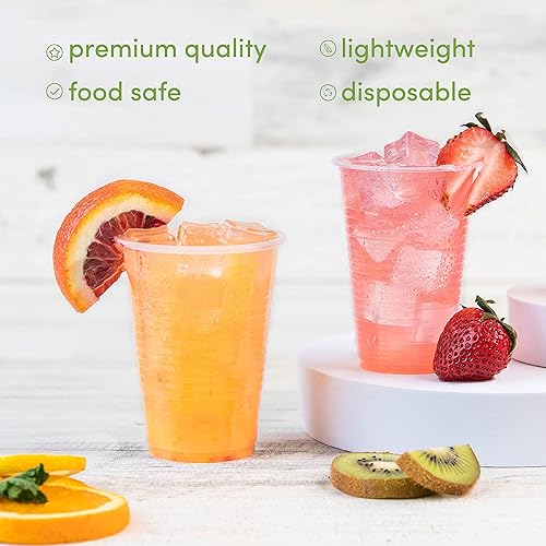 Miniatura 5 de Vasos de plástico transparente de 7 onzas – Vasos desechables para fiestas, picnics, barbacoa y eventos, perfectos para bebidas frías, gran valor