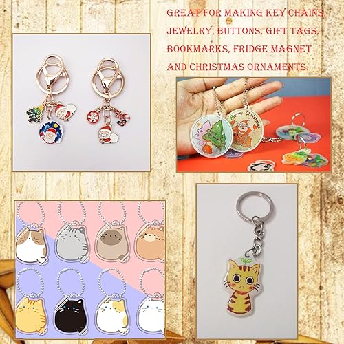 Vista 7 de Hslordge 50 hojas de plástico retráctil, hojas de papel retráctil, hojas de película retráctil, semiparent, 8 x 5.7 pulgadas, 0.012 in, diseña tu