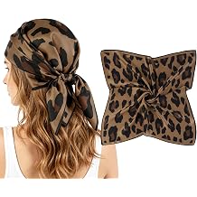 GERINLY 100% Silk Bandanas for Women, Satin Neck Scarf for Hair Headband