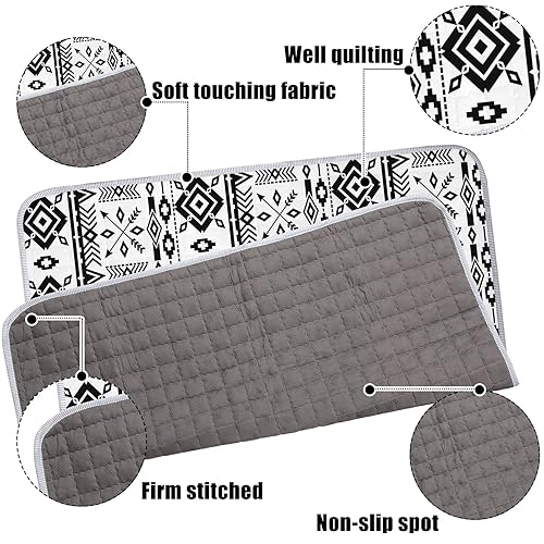 Miniatura 5 de Tapete de juego portátil bohemio para bebé, 43 x 43 pulgadas, lavable, plegable, tapete de juego antideslizante para bebés, tapete de juego para