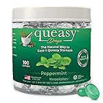 Three Lollies Queasy Drops - Natural Peppermint Flavor - Relief from Chemotherapy Nausea & Travel Sickness - Alleviates a Dry Mouth - Non-Drowsy - Natural Ingredients - 100 ct
