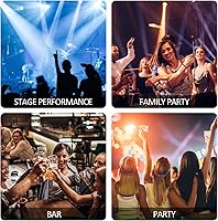 Vista 7 de Paquete de 2 luces estroboscópicas de discoteca para fiesta, 32 mini luces LED estroboscópicas para fiestas, luces estroboscópicas enchufables