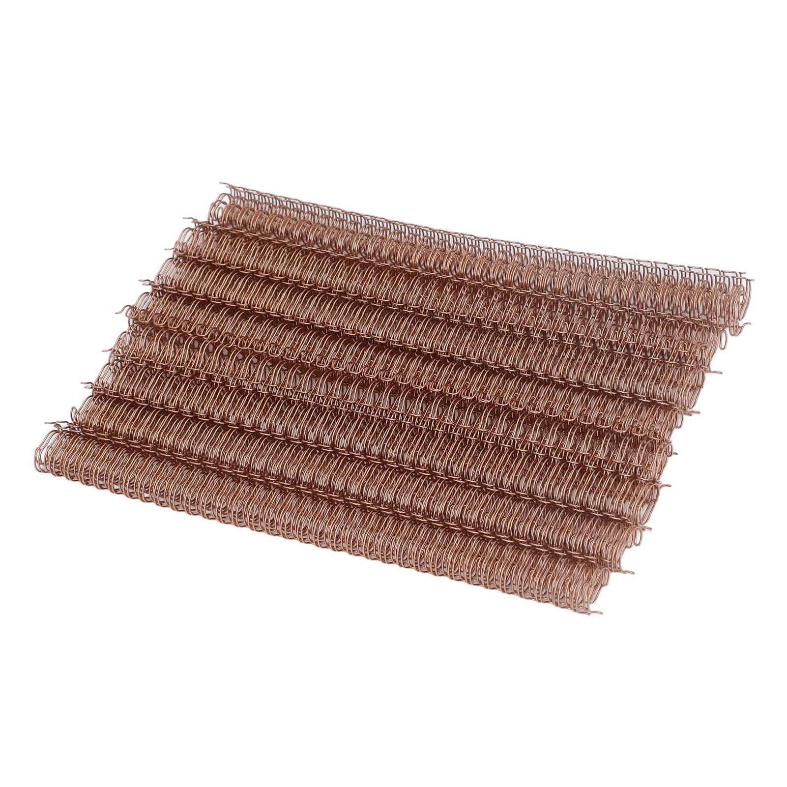 100 Stück Doppelring-Drahtbinderücken, Kapazität 100 Blatt, 3:1 Teilung, 34 Schlaufen, 12,7 mm Durchmesser, Set für A4-Papier (Roségold)