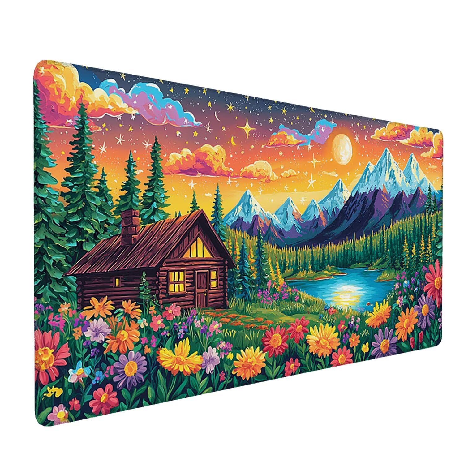 Podkładka pod mysz, podkładka pod mysz do gier na biurko 1200 x 600 mm duża podkładka pod mysz biurkowa biurko, z szytą krawędzią, odpowiednia do akcesoriów do notebooków i komputerów stacjonarnych z