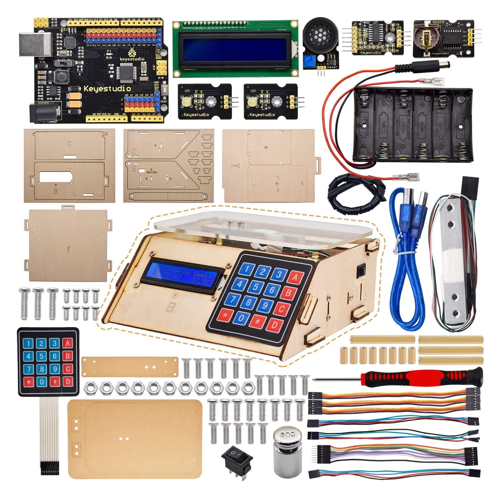 Kit di avviamento elettronico con sensore peso cellulare Fai da te modulo 5kg. Conteggio,Alta efficienza