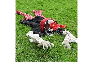 Halloween Skeleton Decor with LED Light & Sound