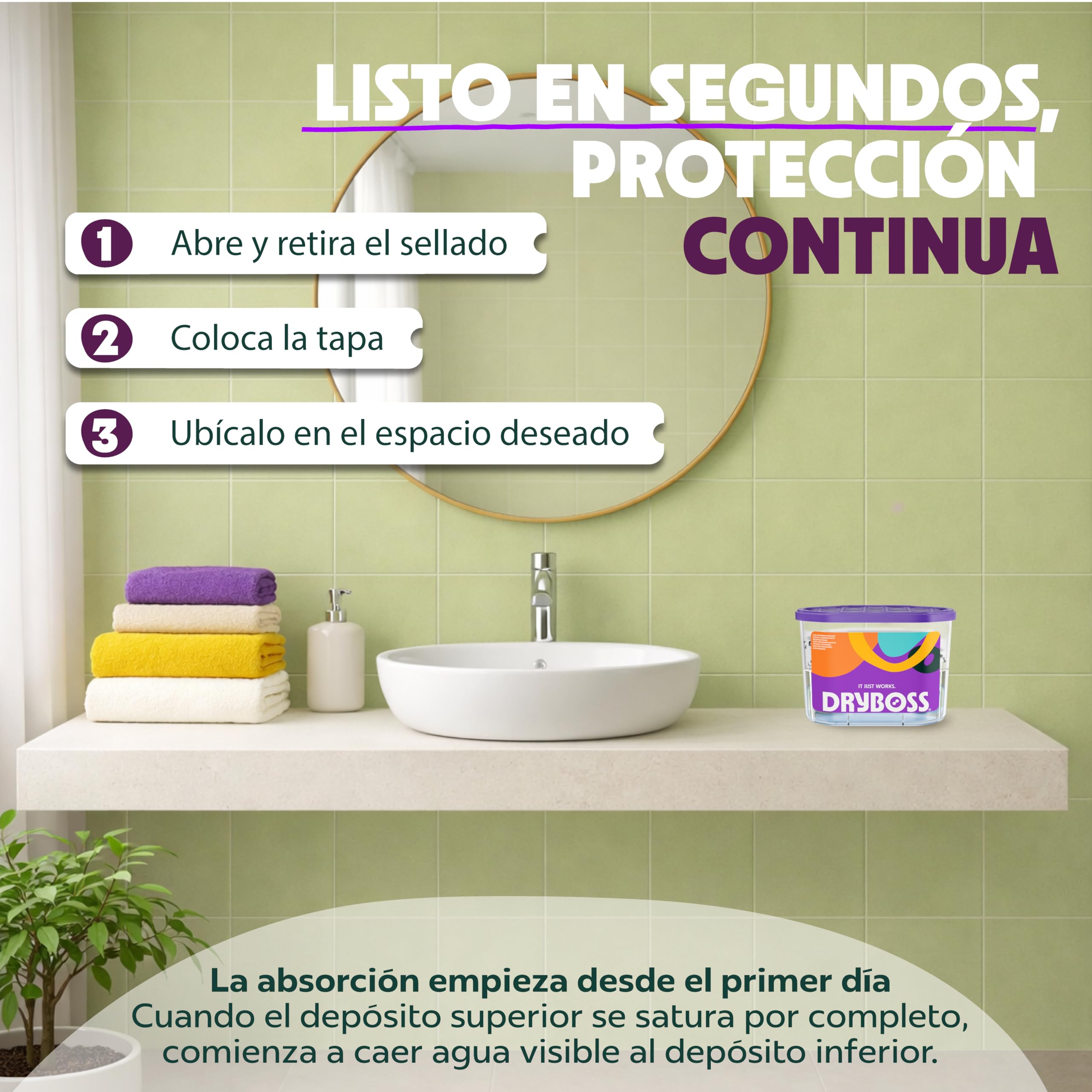 Pack x 6 Deshumidificador Absorbente Anti Humedades de Armarios, Interior Casa, Cajones, Habitacion, Pared, Coche. Quita Olores y Absorbe Humedades. Previene Condensación. Antihumedad