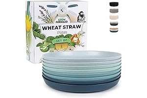 Grow Forward Premium Wheat Straw Dessert Plates: Microwave-Safe, Unbreakable Hard Plastic Alternative
