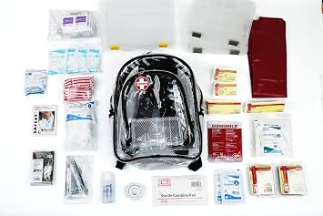 MobileAid Clear-ViewTM 25-Person Trauma First Aid Backpack Kit [Supplies Included 157 Pieces]