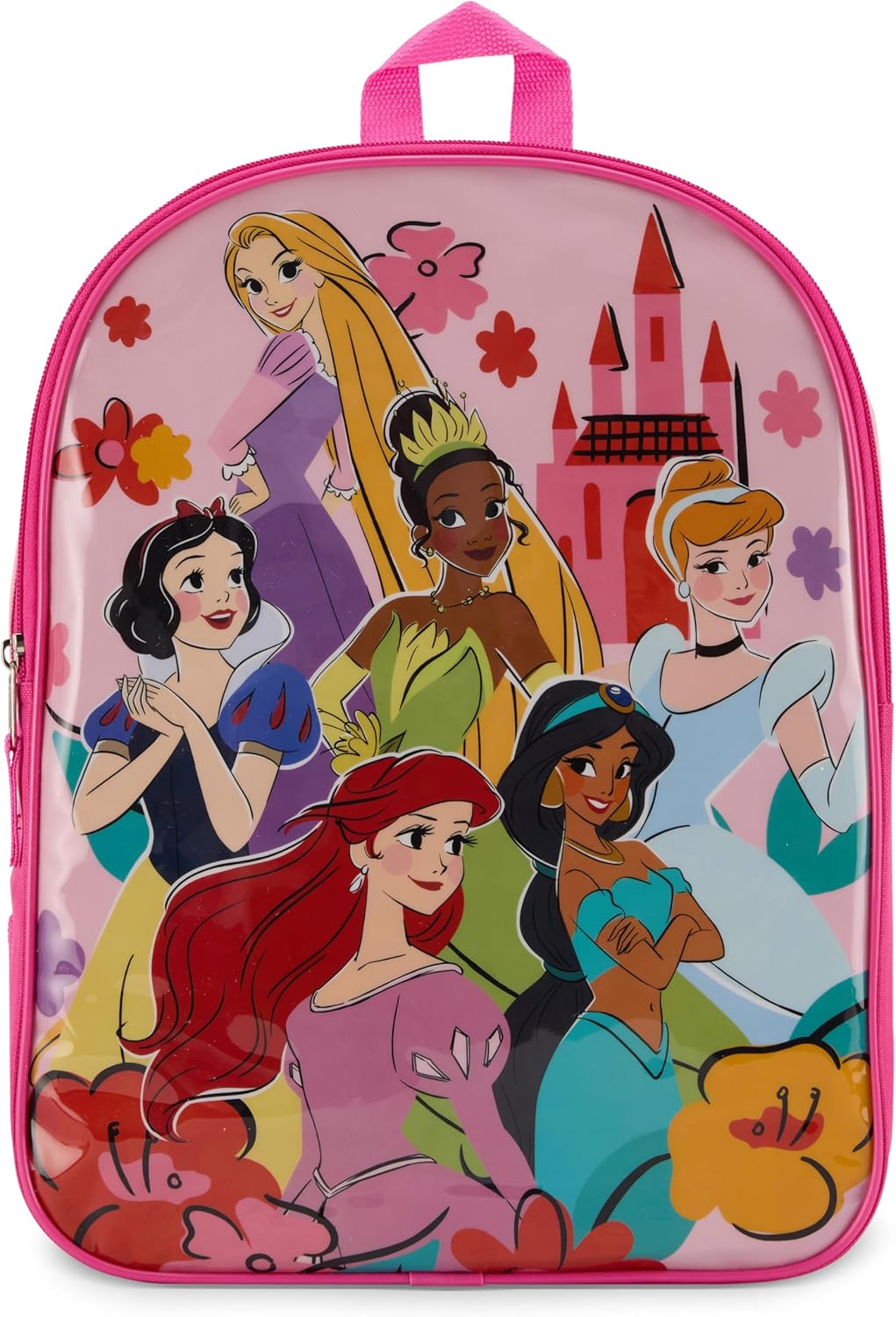 Disney Princess Backpack for Kids - Cute & Durable Kids Backpack for Girls with Padded Straps & Zip Compartment - Ideal Toddler Bookbag for School & Travel - 15”