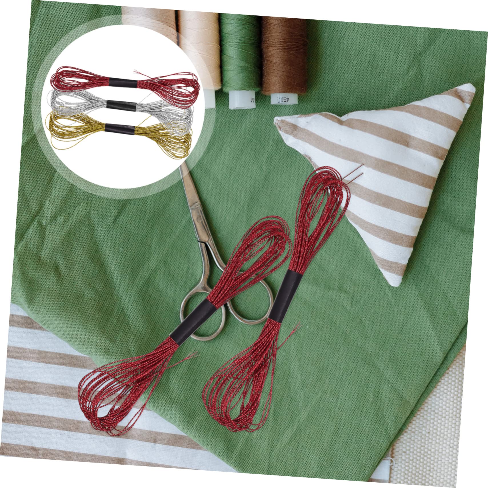ARTIBETTER 2 Series Hilo De Bordar Metálico De De Costura Hilo Práctico Para Manualidades Y Para Principiantes Y Amantes Del Diy 36 * 2