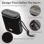 Monster Atomic Pebble Bluetooth Speaker, Portable Wireless Speaker with 20W Loud Sound, Bluetooth 6.0, Support 100+TWS Pairing, IP56 Waterproof, 15H Playtime, Outdoor Speaker for Party Home