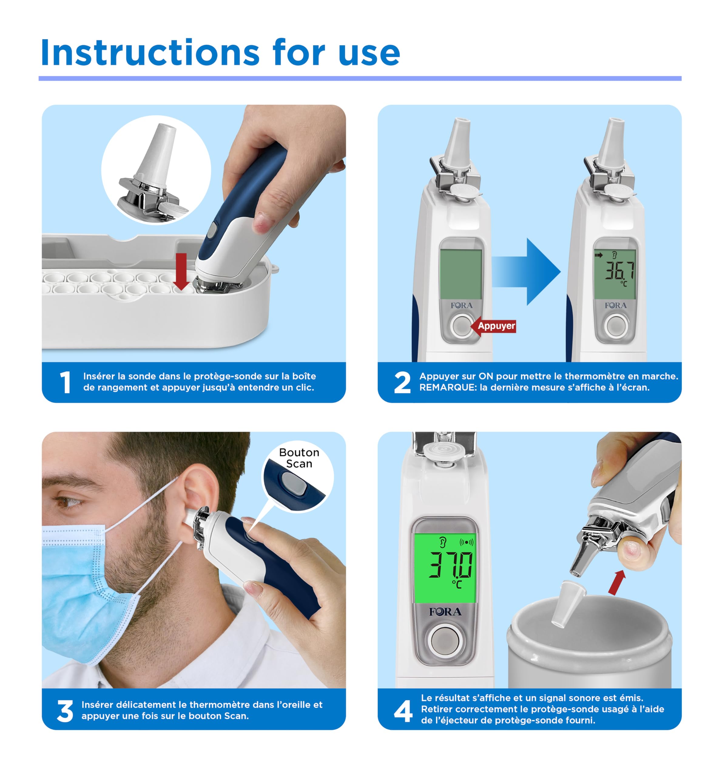 FORA IR20c Ear Thermometer (Without Bluetooth)