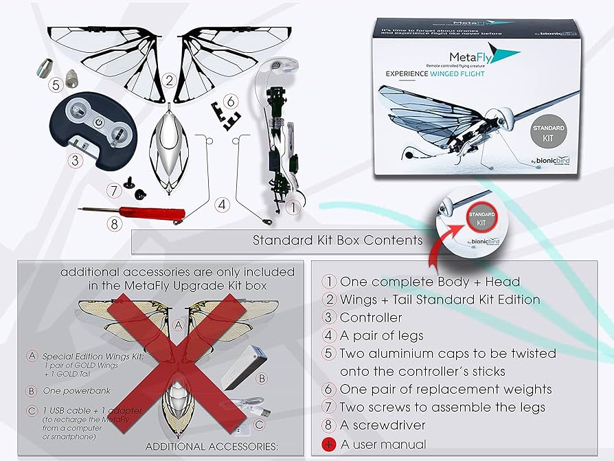 Fly Standard Kit リモコン飛行生物 Amazon | MetaFly ラジコン ドローン 鳥型 フライング 空飛ぶ