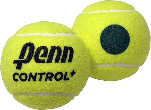 Miniatura 2 de Penn Control Plus Tennis Balls - Youth Felt Green Dot Tennis Balls for Beginners - 12 Ball Polybag