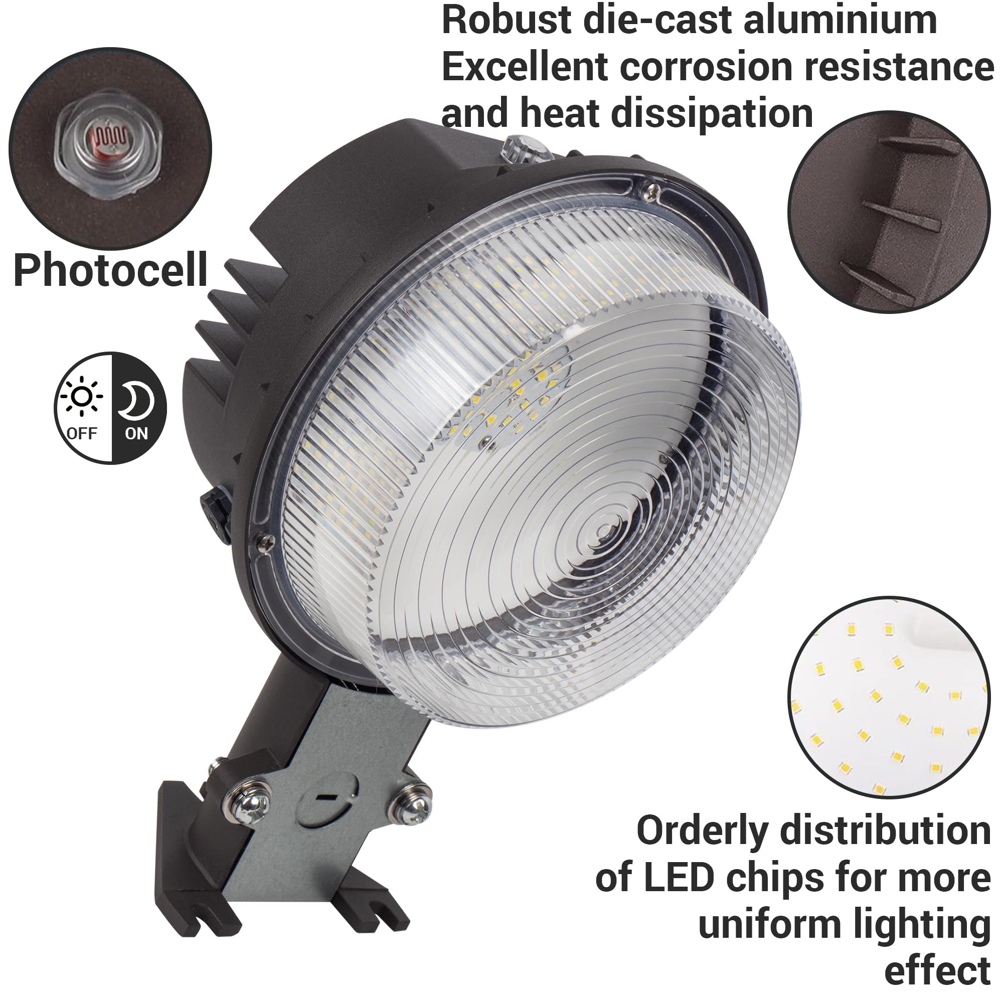 WYZM 2-Pack LED Barn Light – Dusk To Dawn, 75W 8400LM, 5000K Daylight, IP65 Outdoor