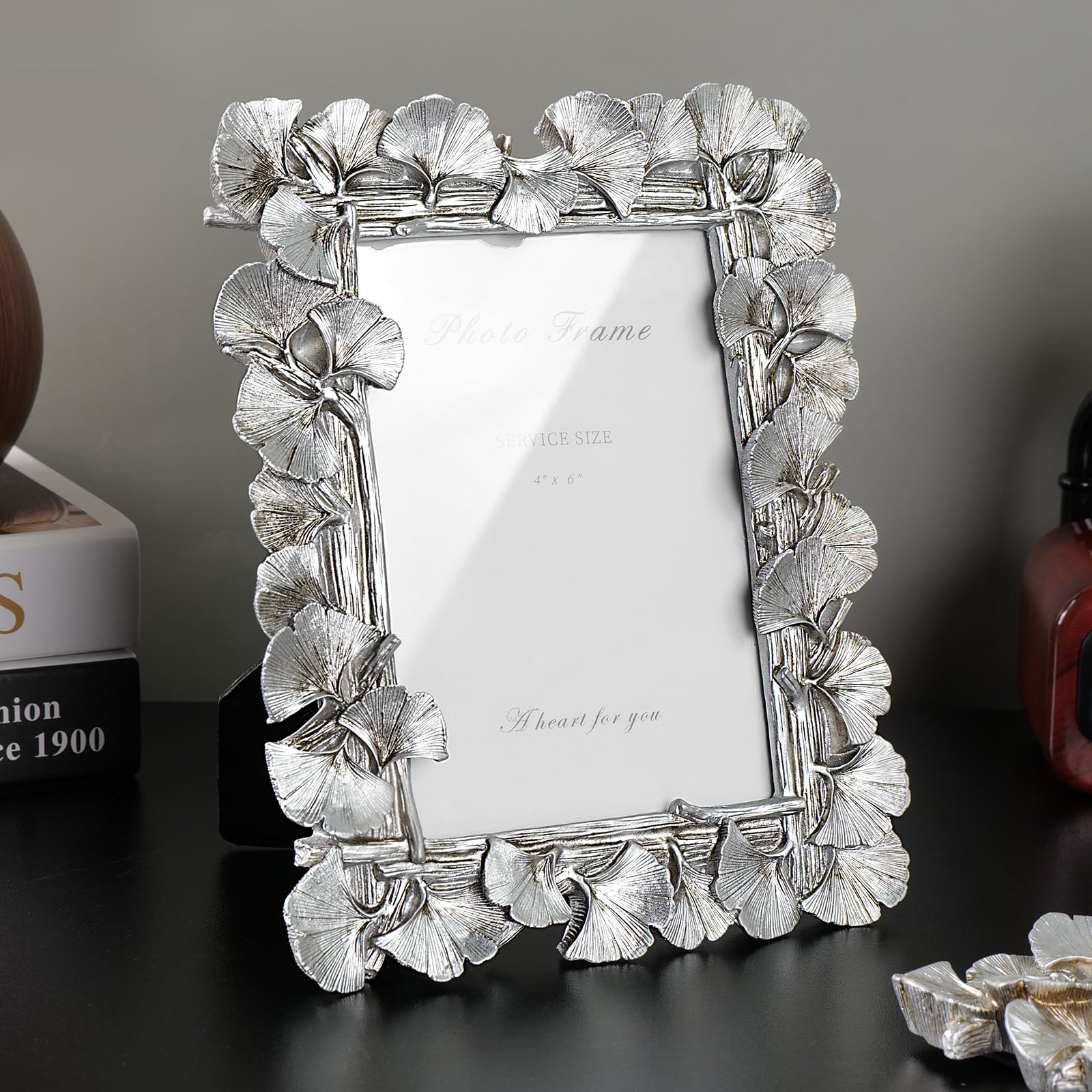 Amazon.com - Cuspin 4x6 Silver Picture Frame, Vintage Silver