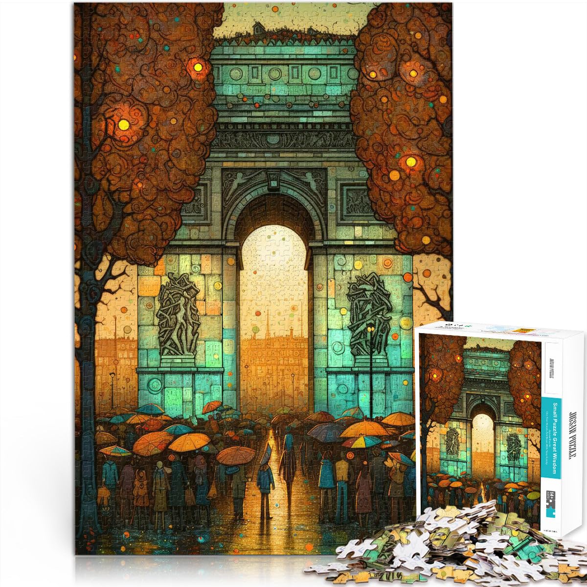 1000 Piece Jigsaw Puzzle for teenagers Arc de Triomphe abstract Analyse und Logik Geschenke für Freunde und Familie38x26cm — image 1