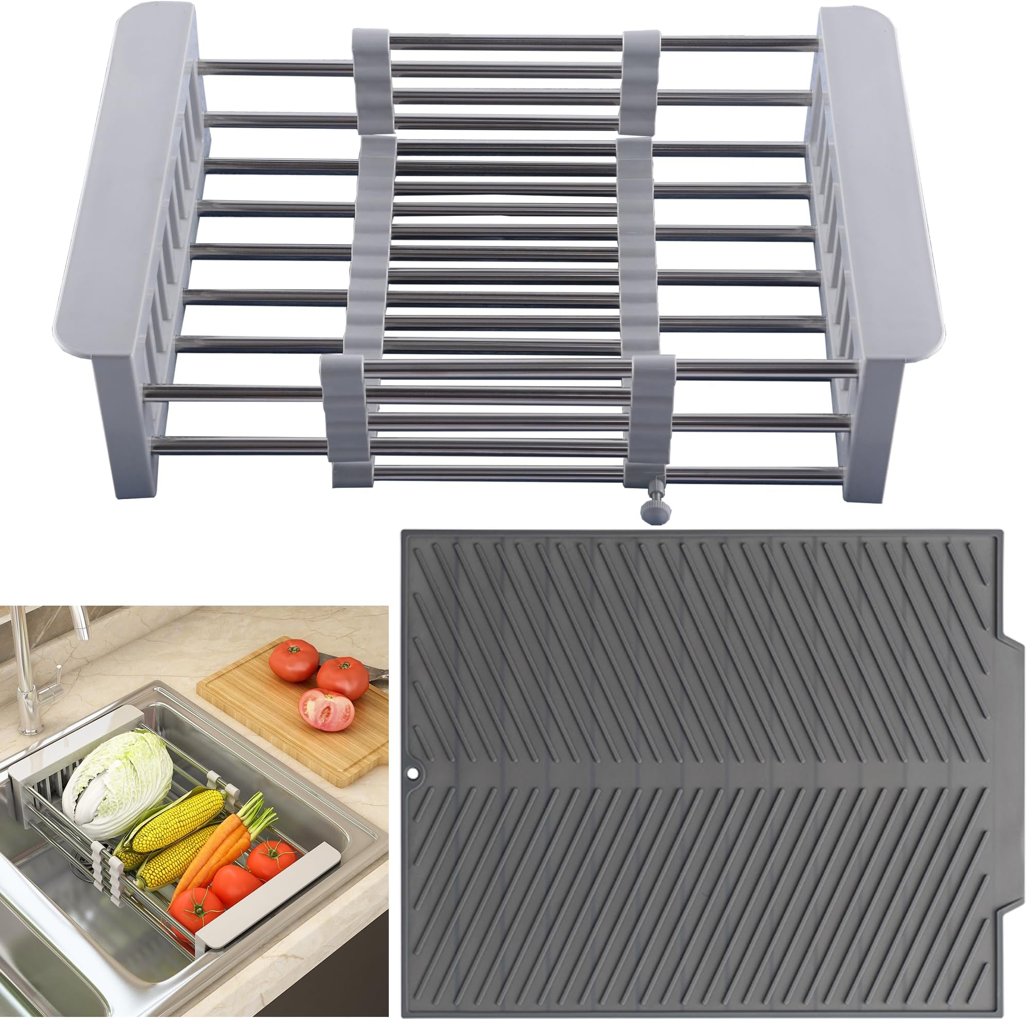 Amazon.com - NiuYichee Expandable Dish Drying Rack in Sink, with ...