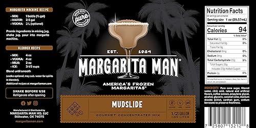 Miniatura 27 de Margarita Man Concentrado de mezcla de margarita de fresa y daiquiri Botella de 64 onzas, hace 56 bebidas Granizado de fresa Barras