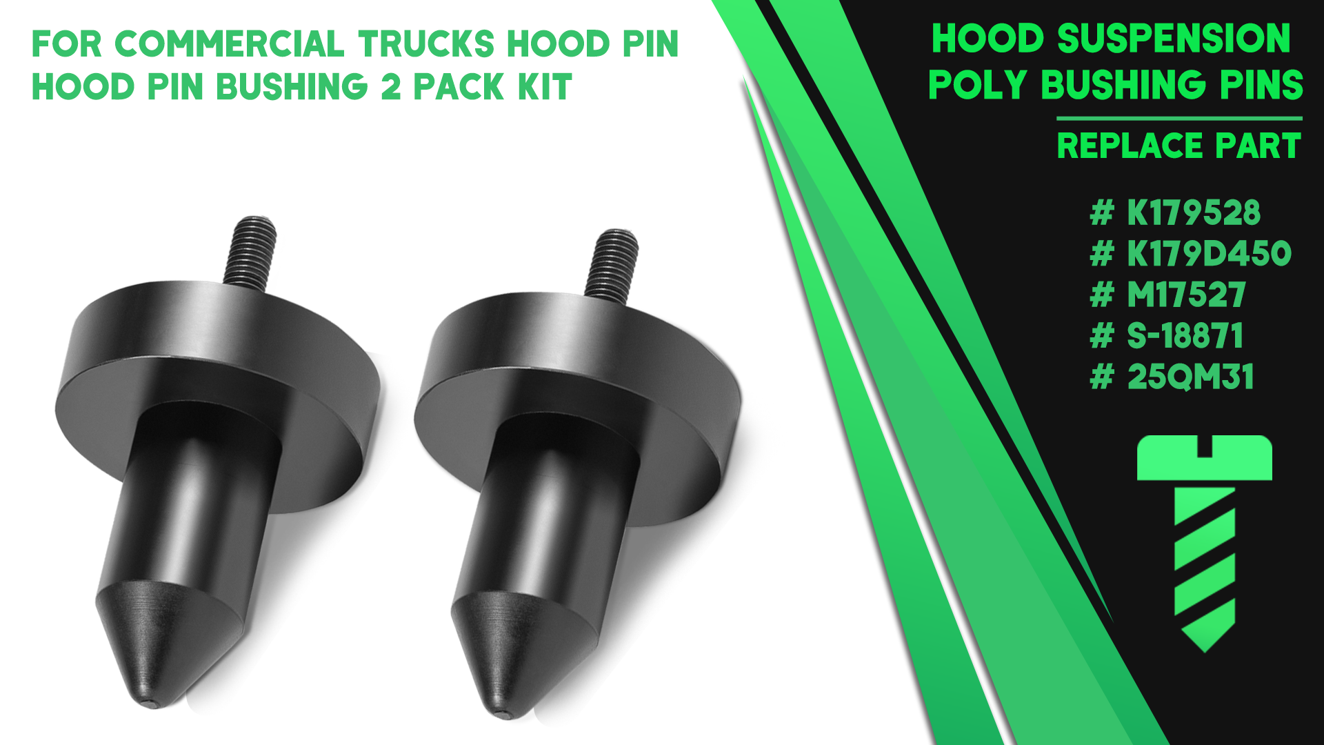 Amazon.com: 924-5410 Hood Pins Kit for Kenworth T600/T600A, T800