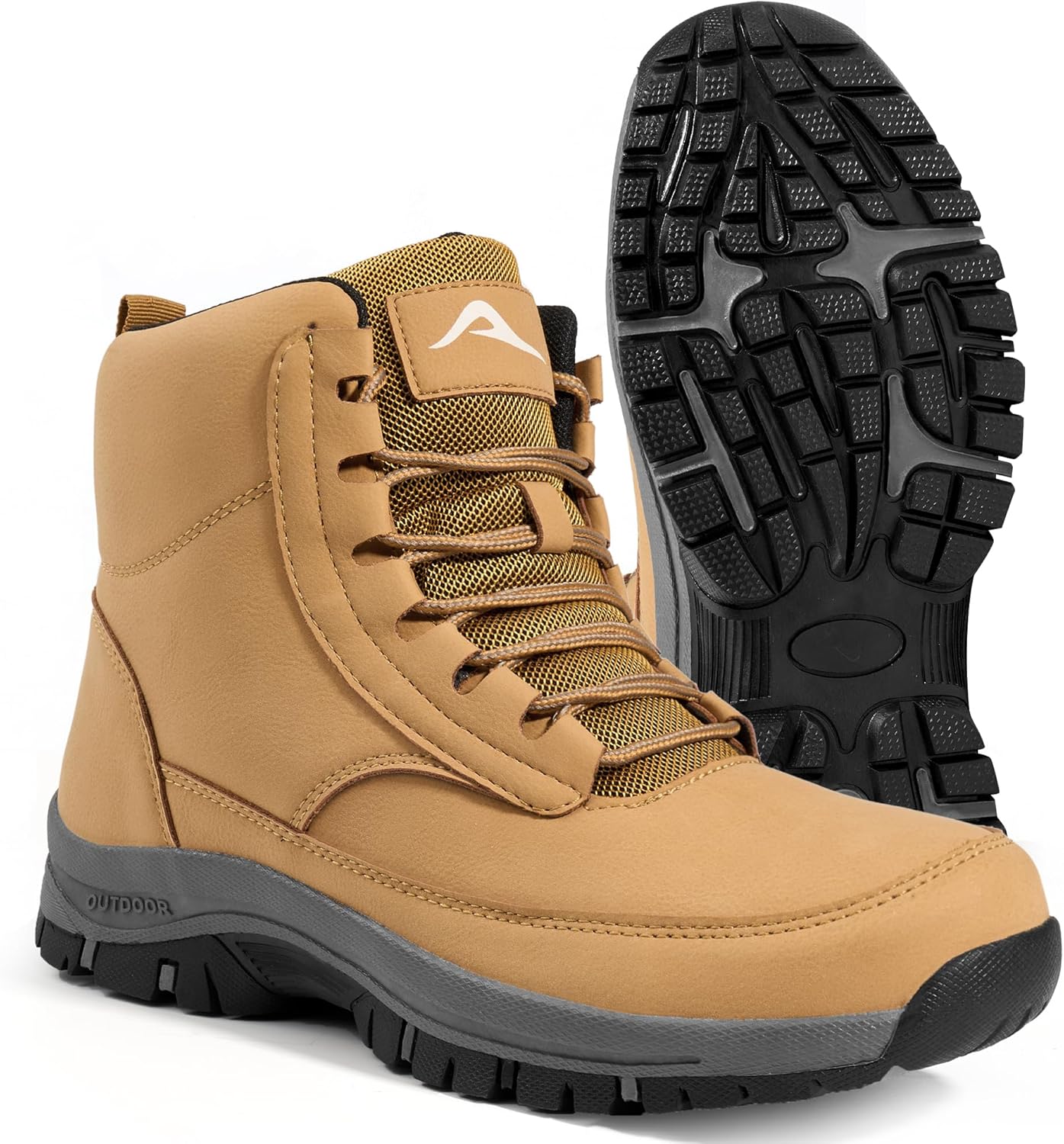 FUDYNMALC Mens Hiking Boots Waterproof: Lightweight Comfortable Trekking Shoes Ankle Support for Outdoor Walking