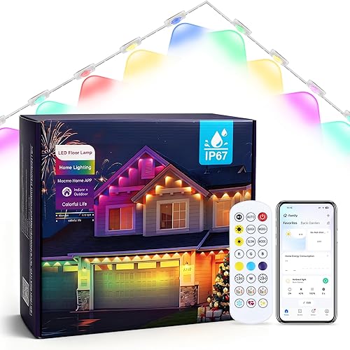 Miniatura 1 de Tira de luces LED para exteriores de 147FT 54LED WiFi