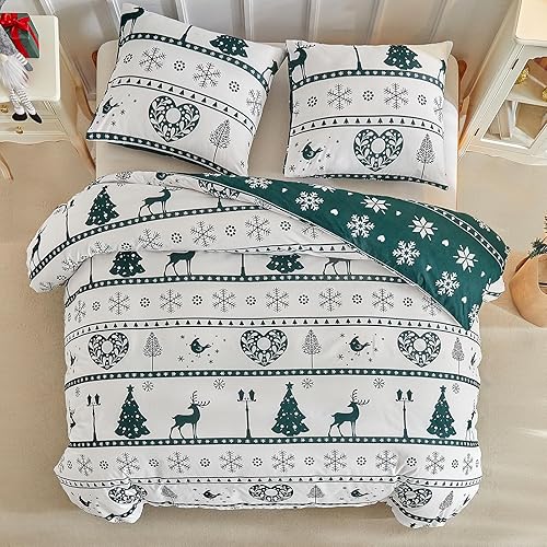 Miniatura 243 de Lekesky Juego de funda de edredón tamaño King, de microfibra suave, bohemio, azteca, azul, bohemio, con cierre de cremallera, lazos en las esquinas