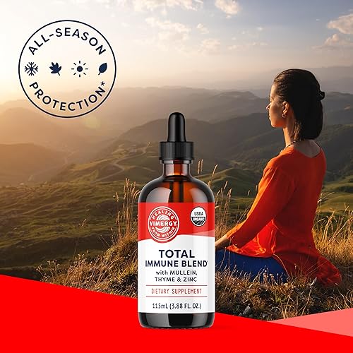 Miniatura 4 de Vimergy Total Immune Blend* Suplemento líquido, 57 porciones de apoyo inmunológico de absorción rápida, para todas las estaciones, zinc, tomillo y