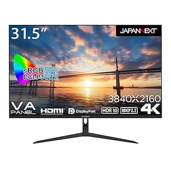 Amazon.co.jp: JAPANNEXT 31.5インチ モニター 4K UHD 3840x2160