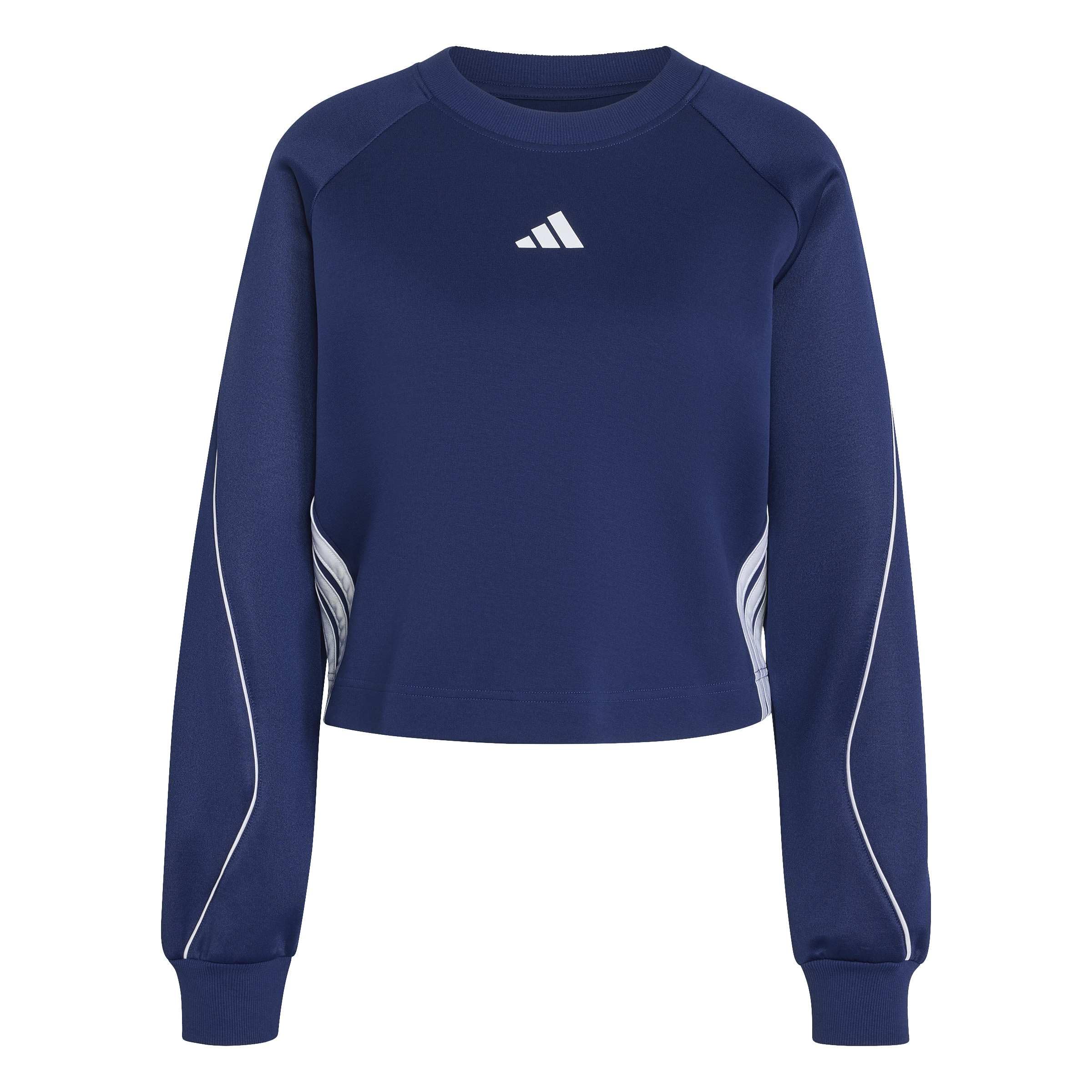 Adidas Women's Bleu Sweatshirt Woman Stadium 3-Stripes