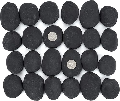 Miniatura 2 de Stanbroil 24 piedras ligeras de fibra de cerámica para interiores y exteriores, insertos de gas, sin ventilación, sin ventilación, eléctricas, al